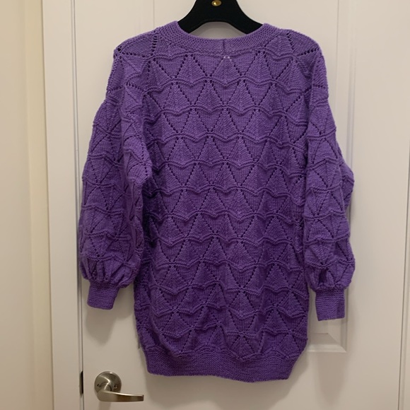 Purple knitted sweater L - Picture 5 of 5
